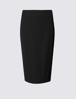 Staggered Seam Pencil Skirt